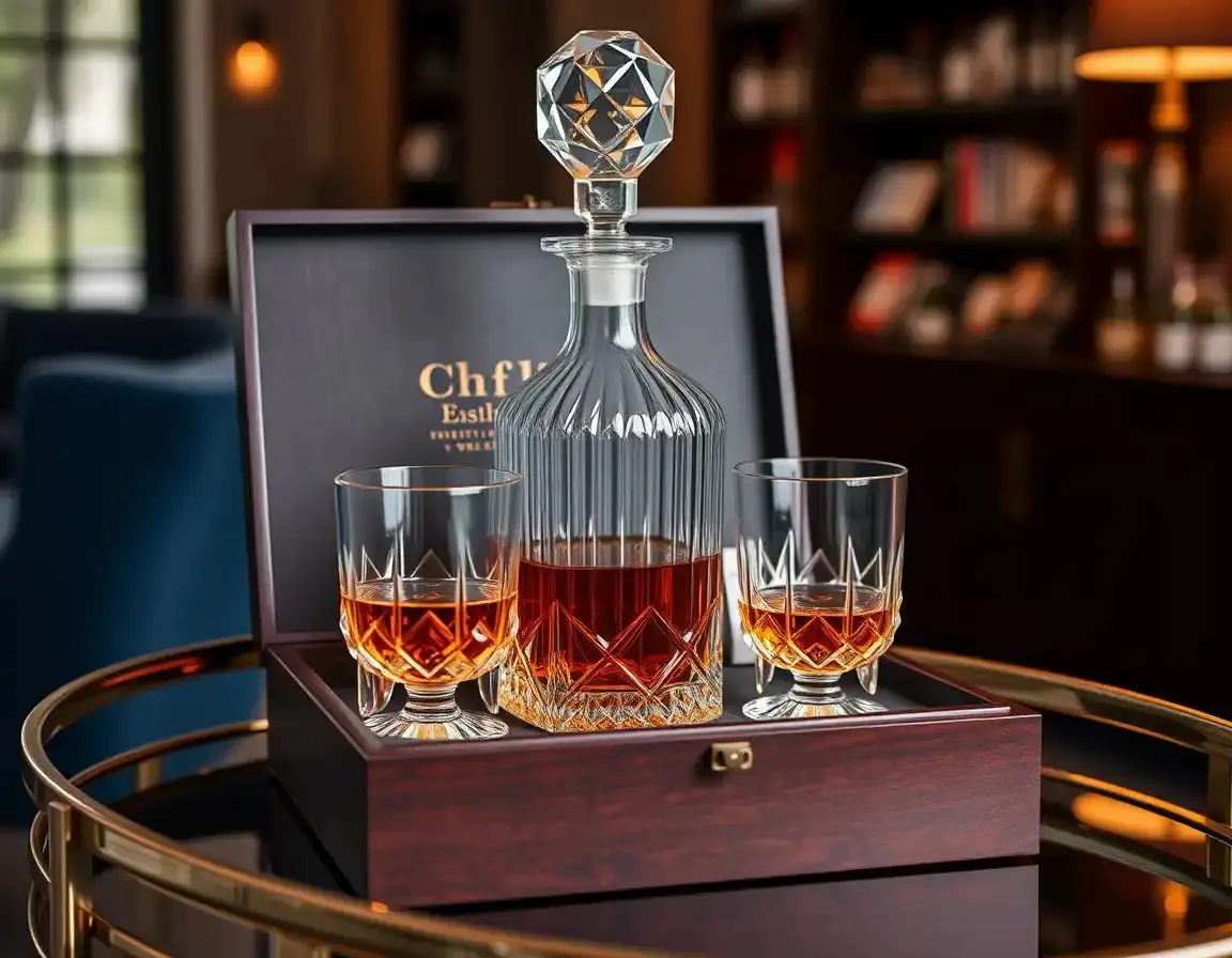 Kristall-Whiskey-Dekanter-Set