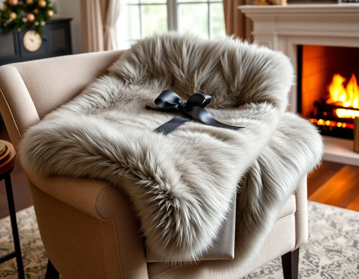 Luxus-Gewichtsdecke aus Kunstpelz