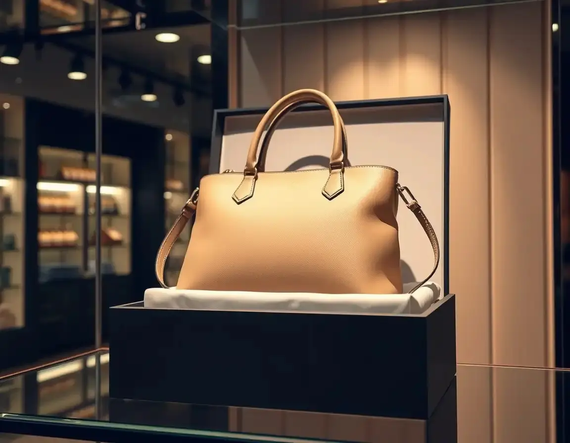 Klassische Leder-Umhängetasche