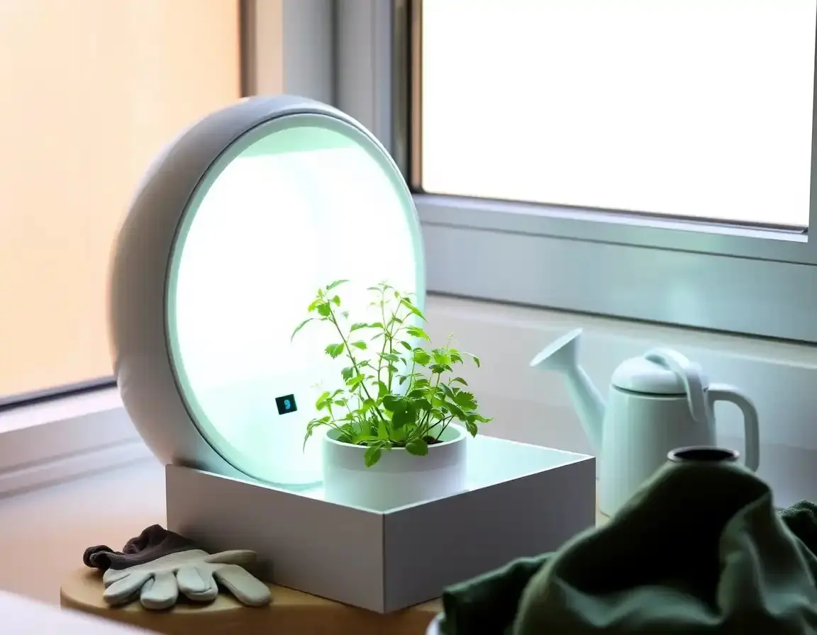 Automatischer Smart Blumentopf mit LED-Wachstumslicht