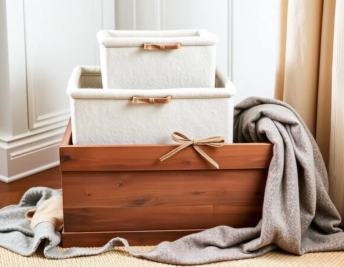 Set aus Filz-Aufbewahrungskörben