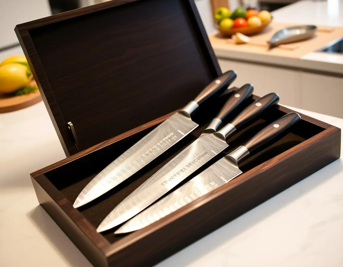 Japanese Damascus Steel Chef Knife Set