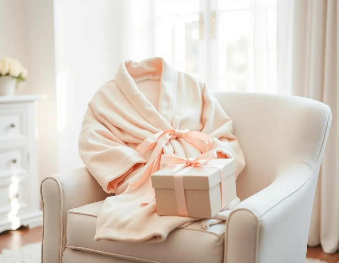 Luxuriöser Bademantel für Schwangere