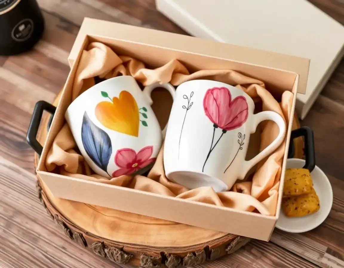 Künstlerische Keramiktasse