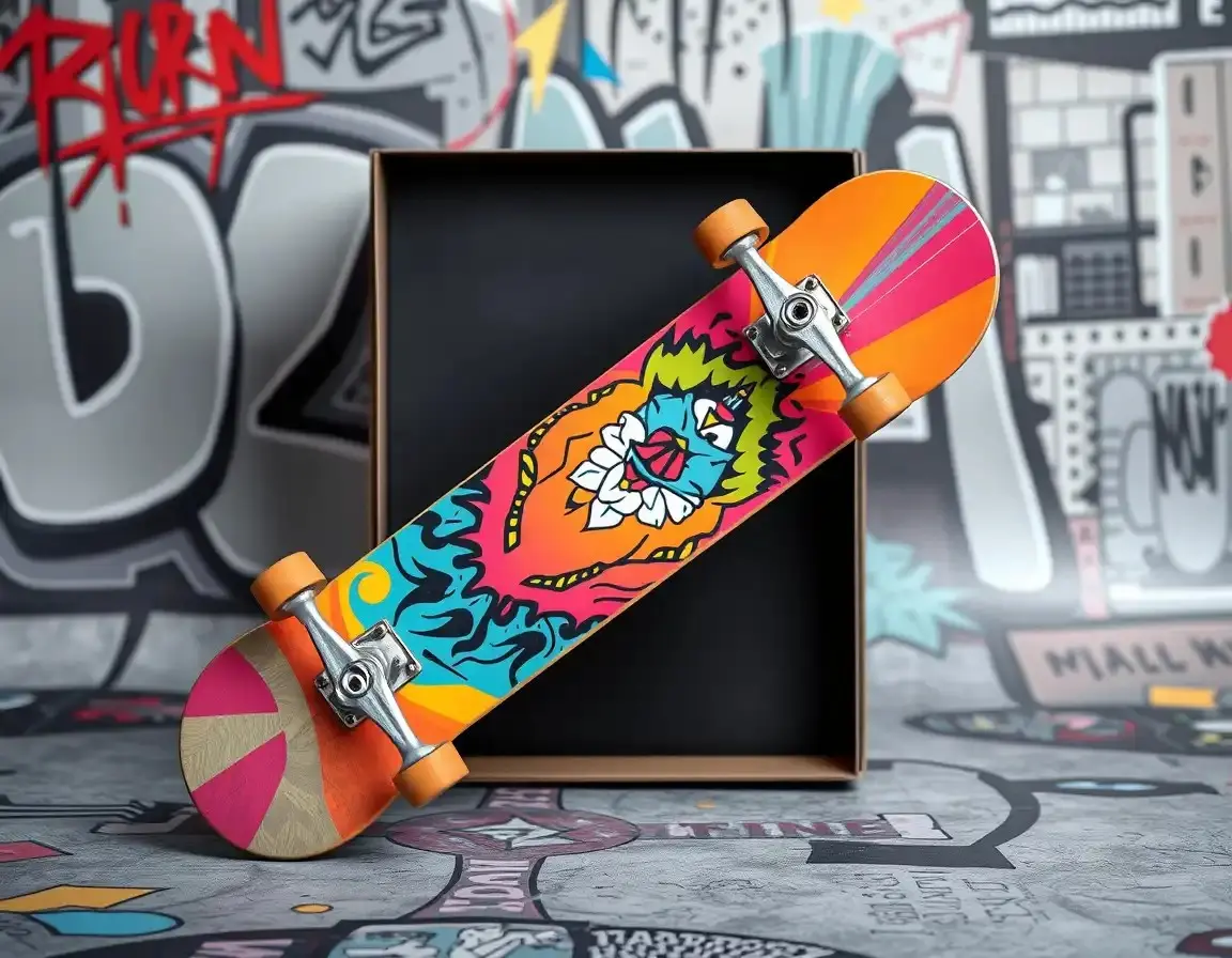 Hochwertiges Skateboard mit coolem Design