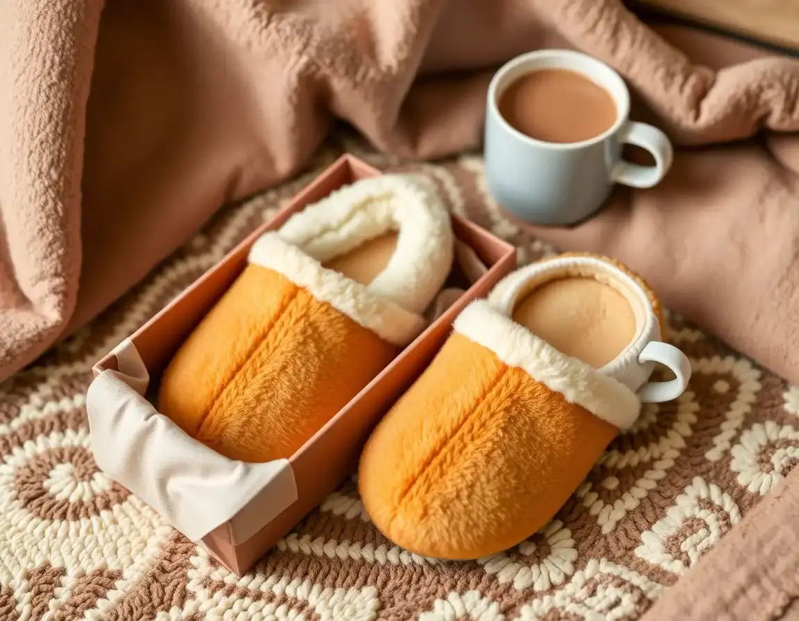 Flauschige Hauspantoffeln