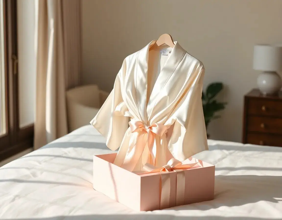 Luxuriöser Seiden-Bademantel