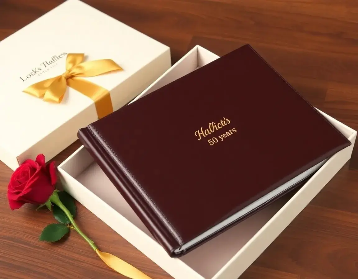 Personalisiertes Fotoalbum Goldene Hochzeit