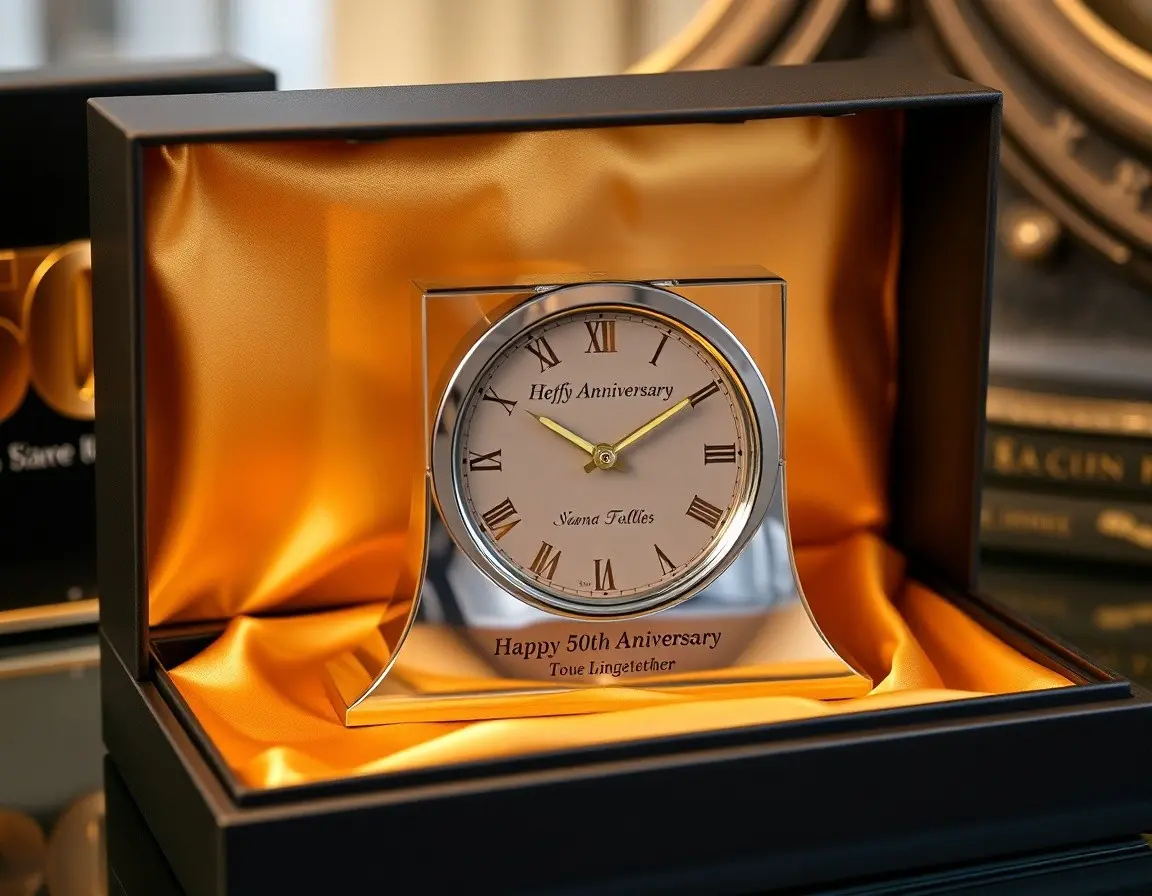 Gedenkuhr Goldbeschichtet