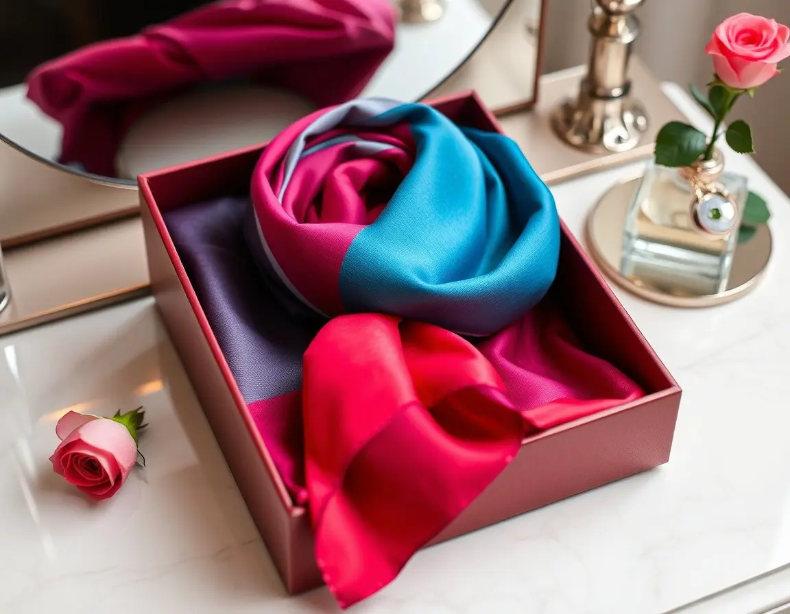 Luxus-Seidenschal-Set