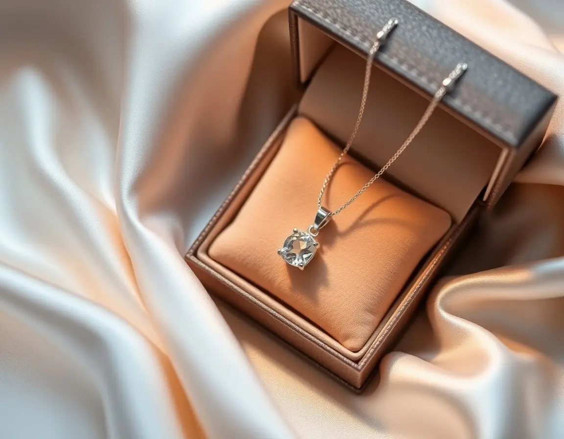 Silberkette mit Edelstein