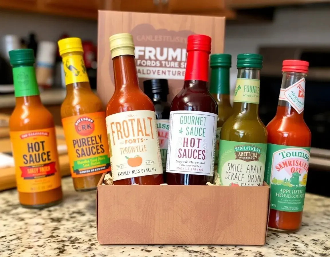 Gourmet-Hot-Sauce-Kollektion mit witzigen Etiketten