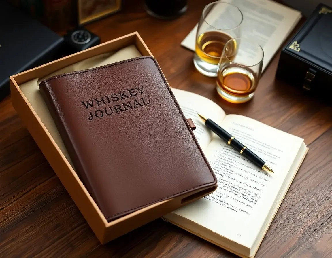 Notizbuch für Whiskey Verkostungen in Lederoptik
