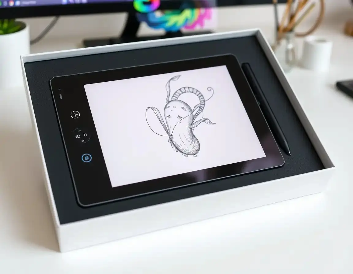 Digitales Grafiktablet mit Stift