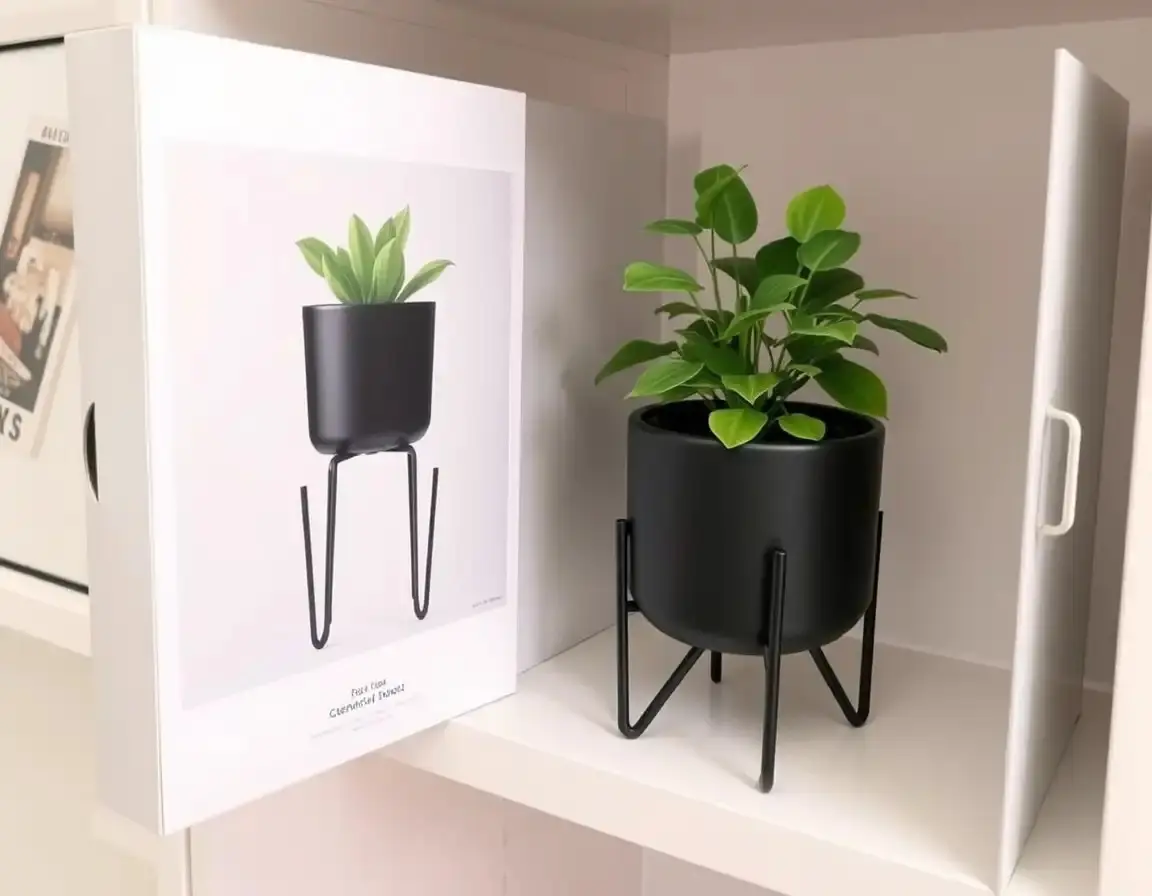 Dekorativer Blumentopf mit stilvollem Ständer