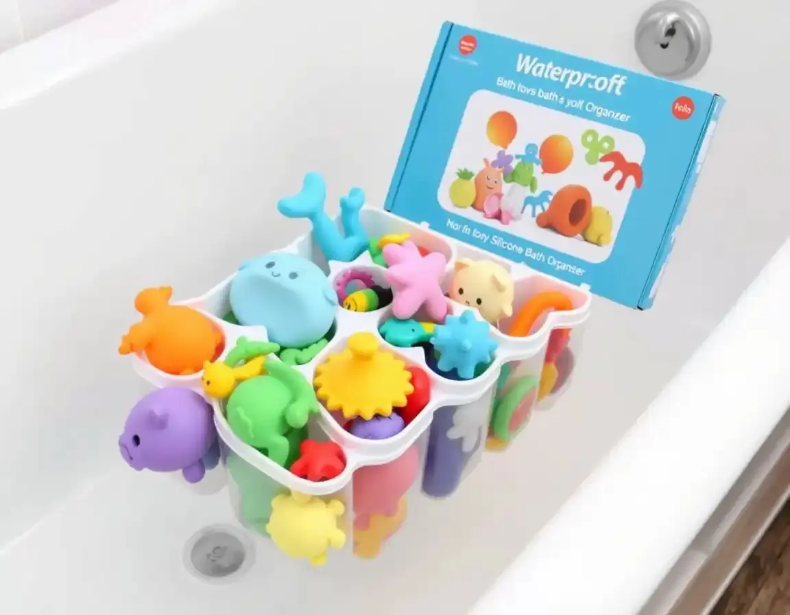 Hochwertiges Badespielzeug-Organizer-Set