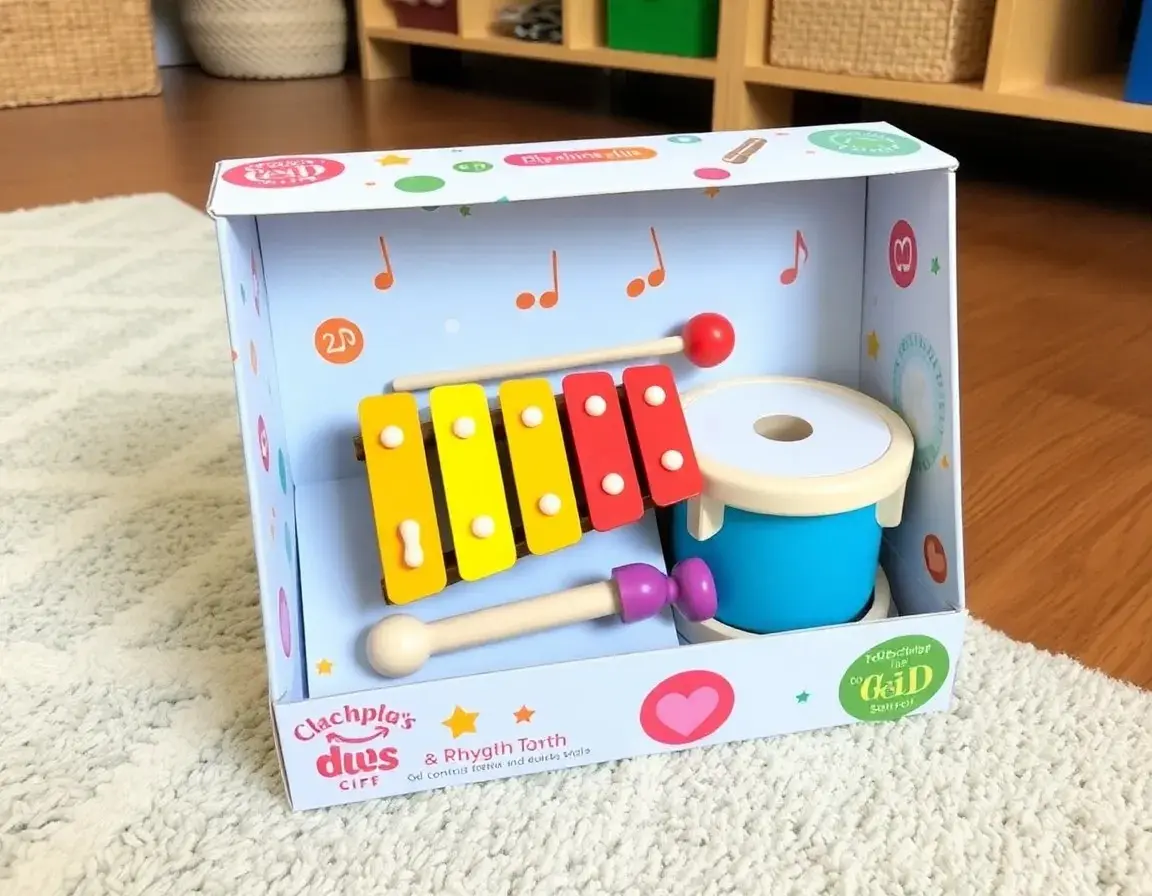 Hölzerne Musikinstrumente für Kleinkinder