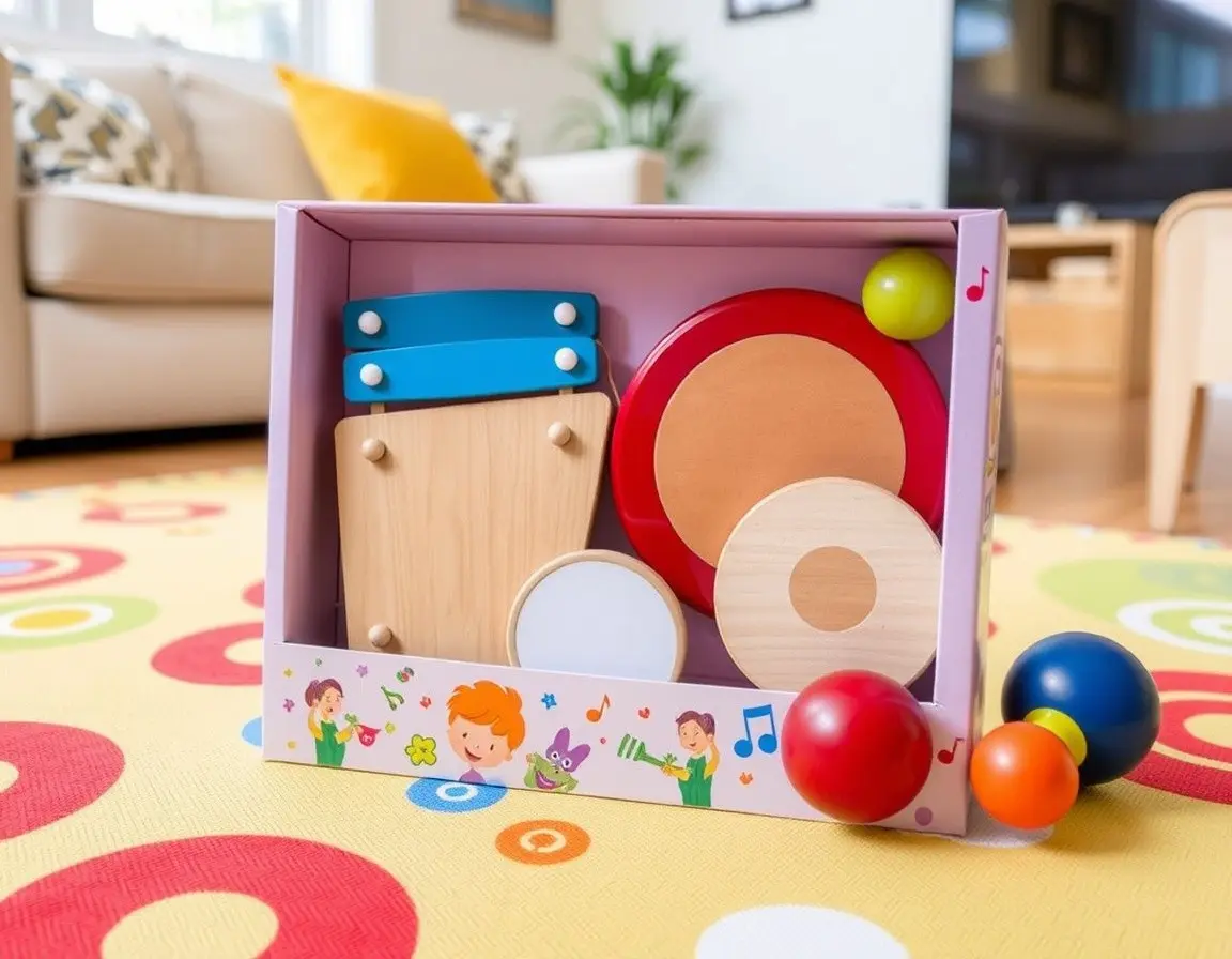 Holz-Musikinstrumenten-Set