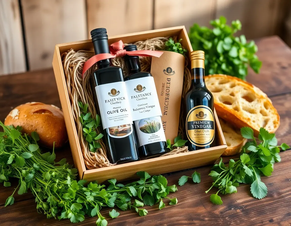 Premium Olivenöl und Balsamico Set