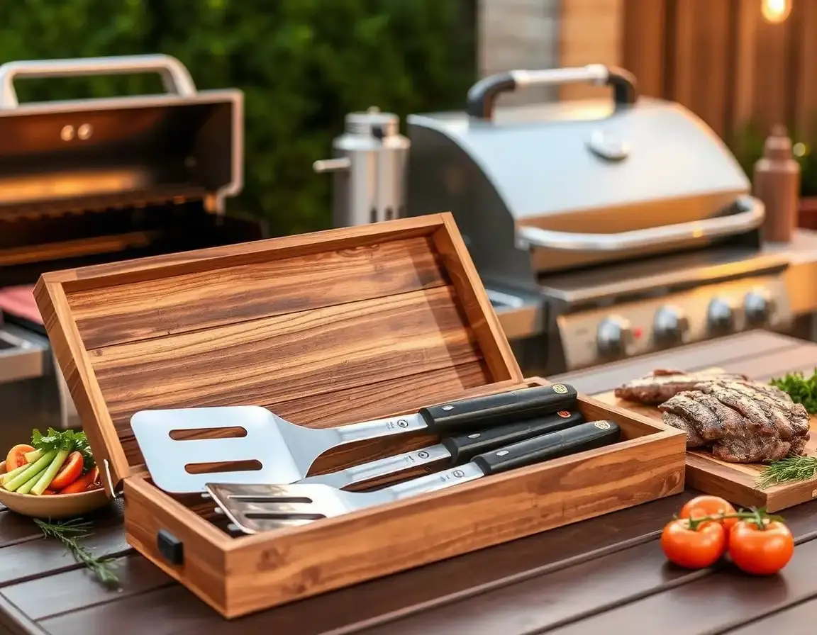 BBQ-Grillwerkzeug-Set aus Edelstahl