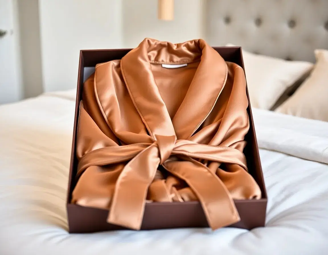 Bademantel aus Seidenmischung