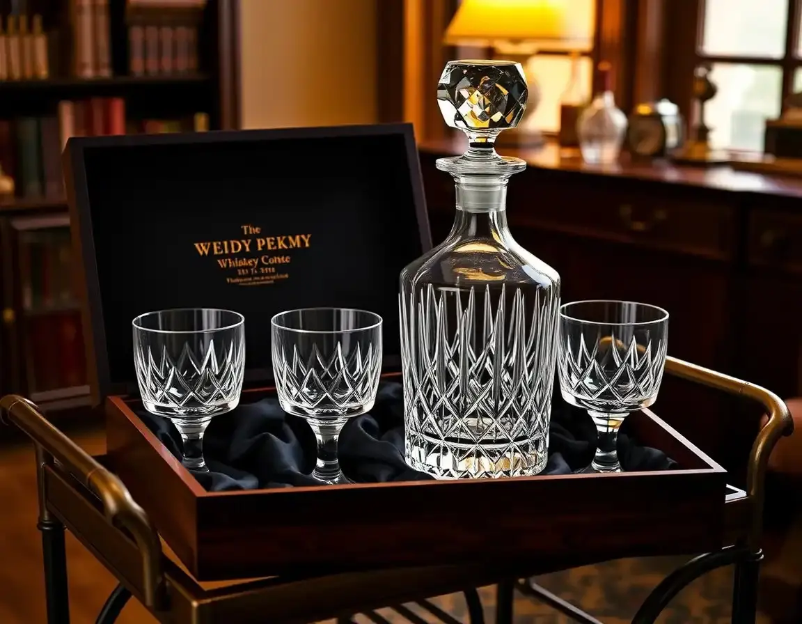 Premium Whisky Dekanter Set mit Gläsern