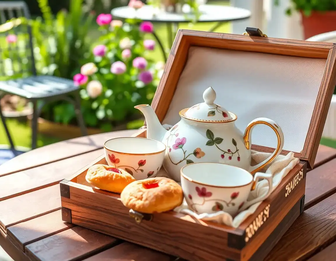 Handbemaltes Keramik-Teekannen-Set