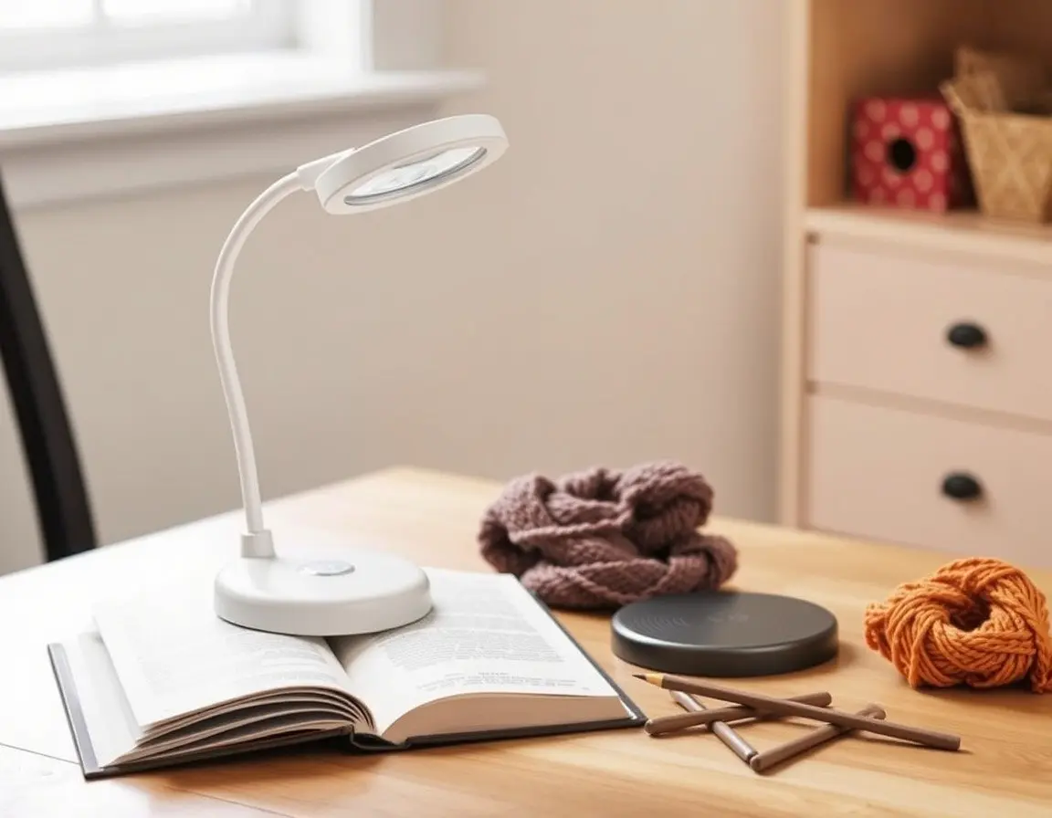 LED Lupen-Schreibtischlampe