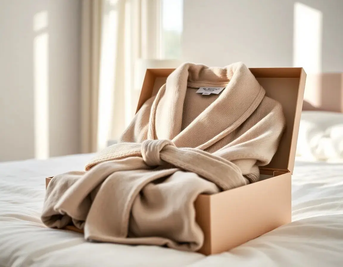 Kaschmir-Mix Loungewear Bademantel