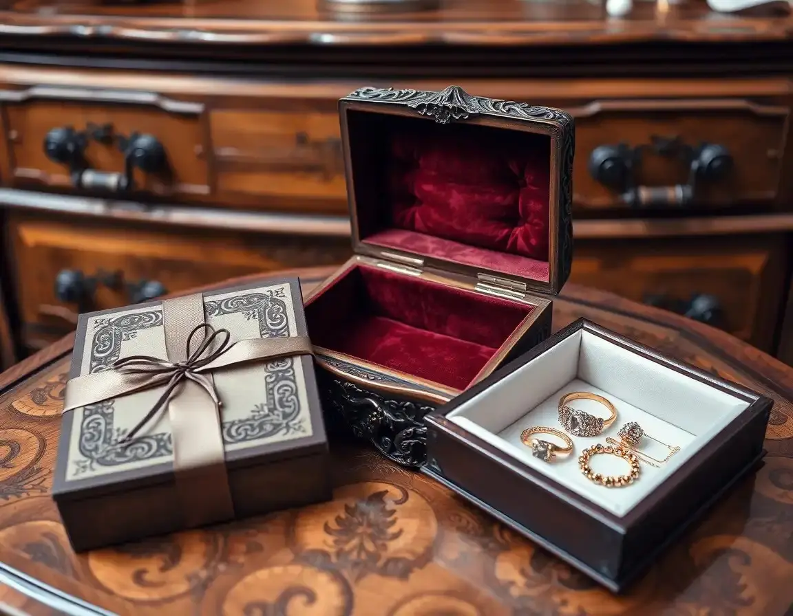 Dekorative Schmuckschatulle im Antik-Stil