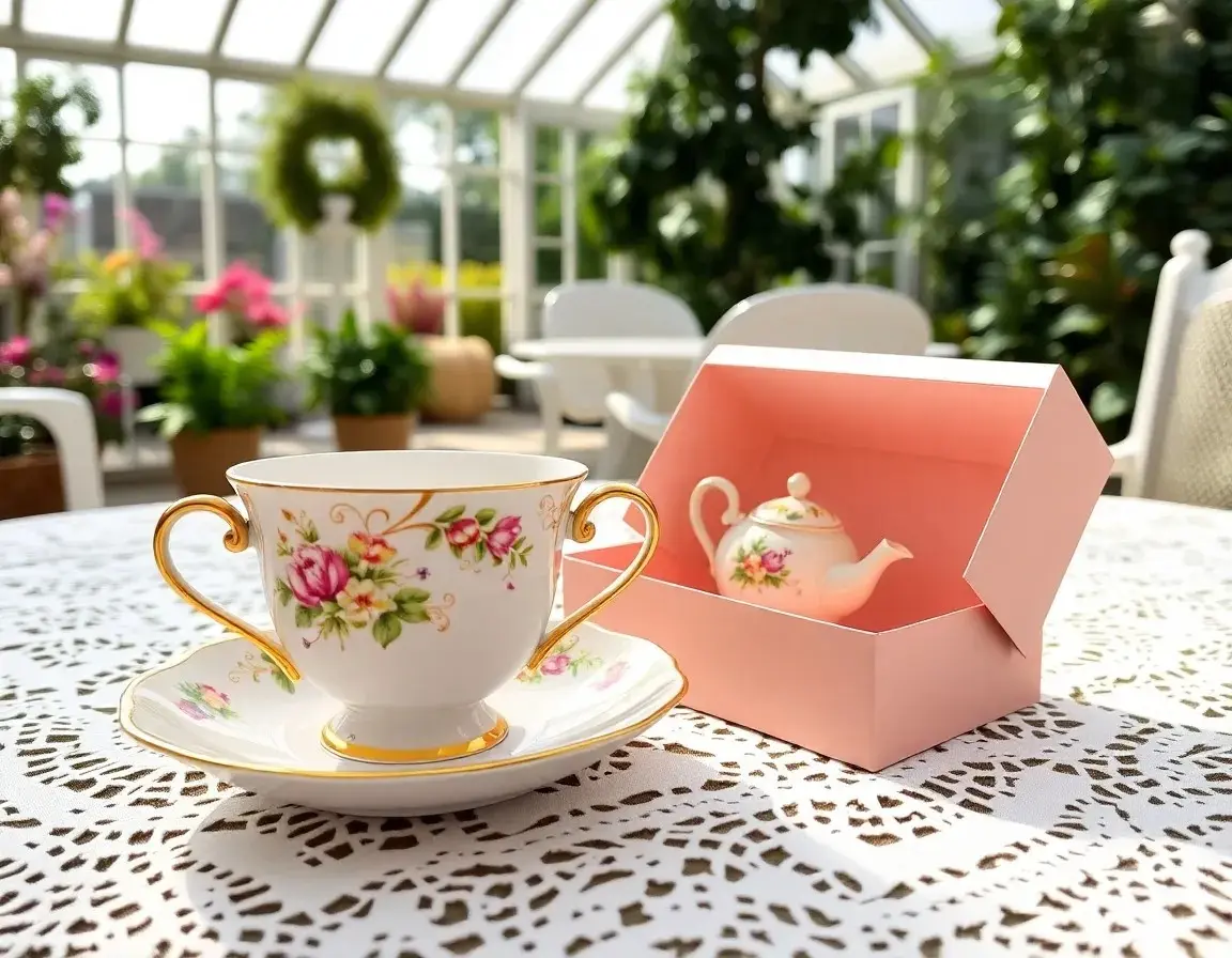 Handbemaltes Porzellan-Teeservice