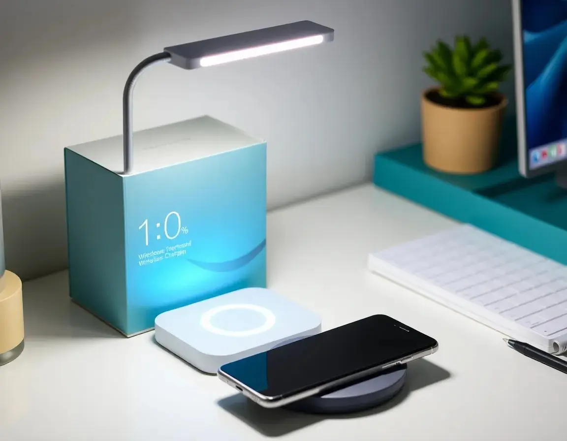 LED Schreibtischlampe mit kabellosem Ladegerät