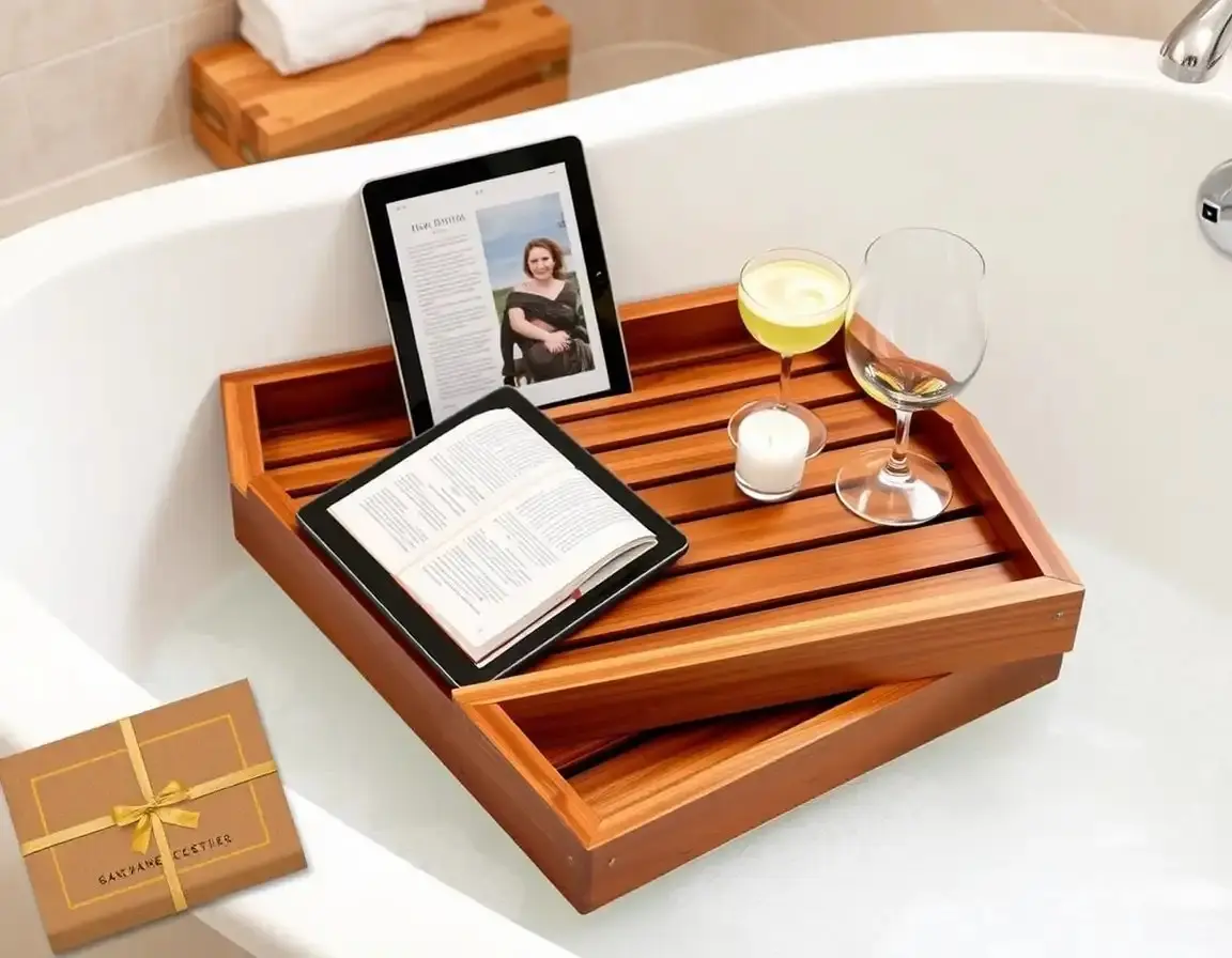 Bambus Badewannen-Ablage