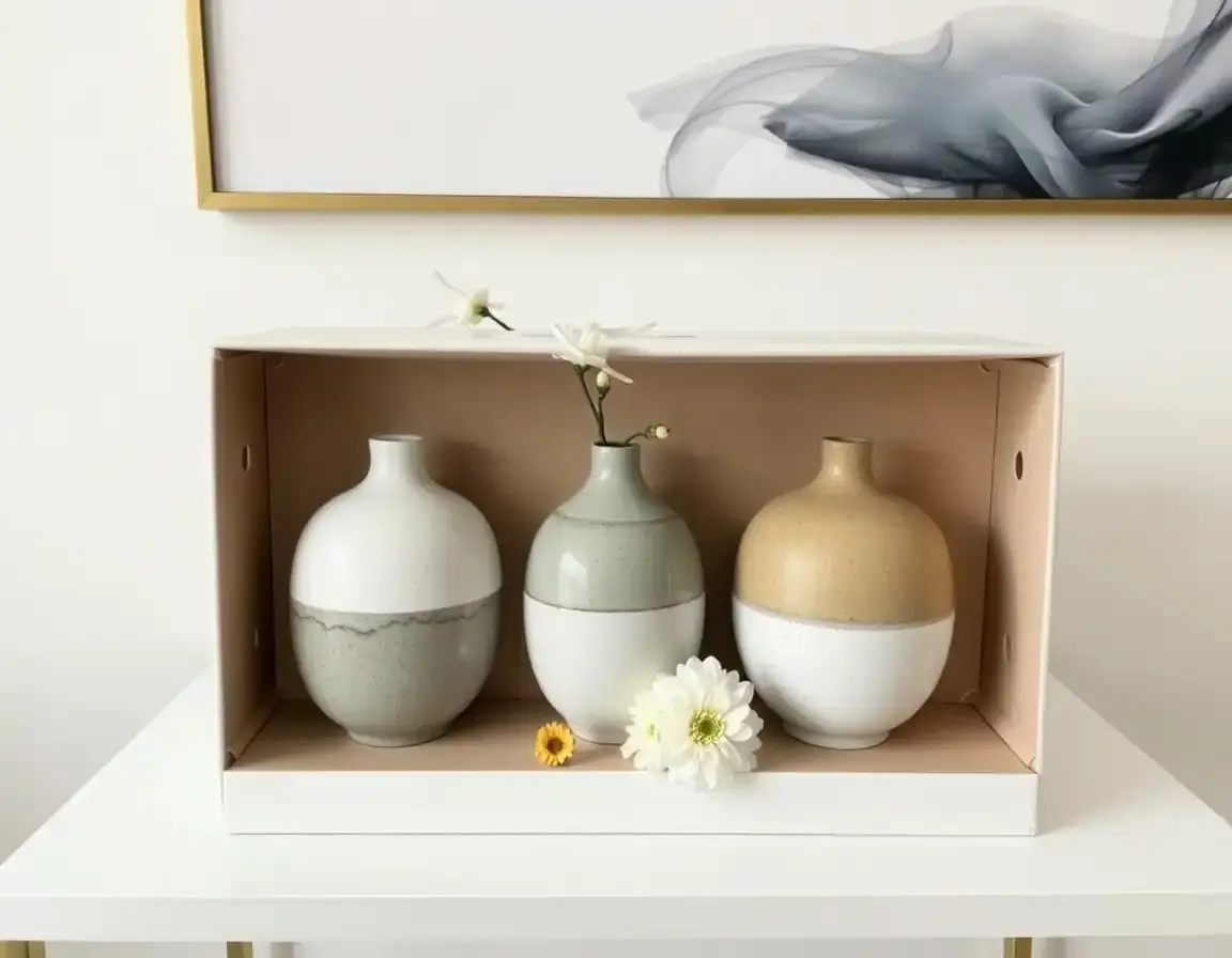 Set eleganter Keramikvasen