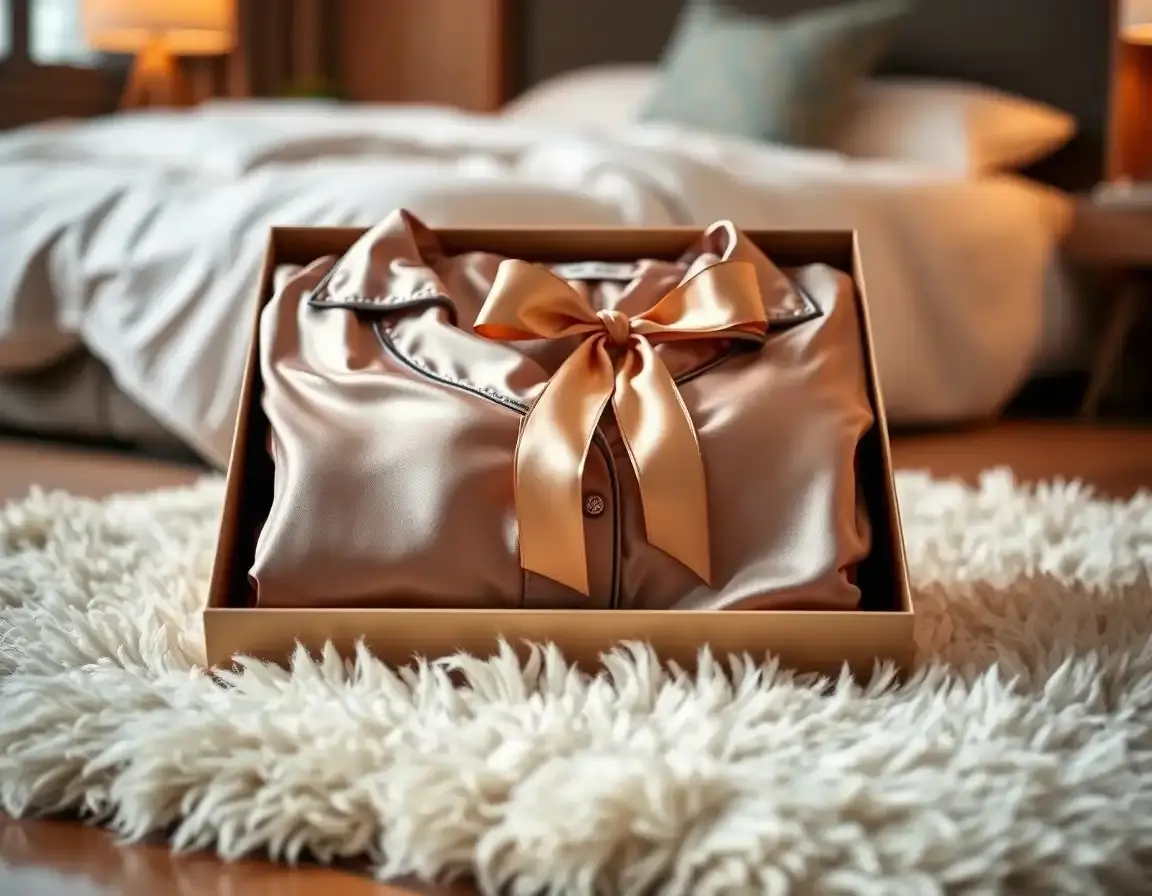 Luxuriöses Seidenpyjama-Set