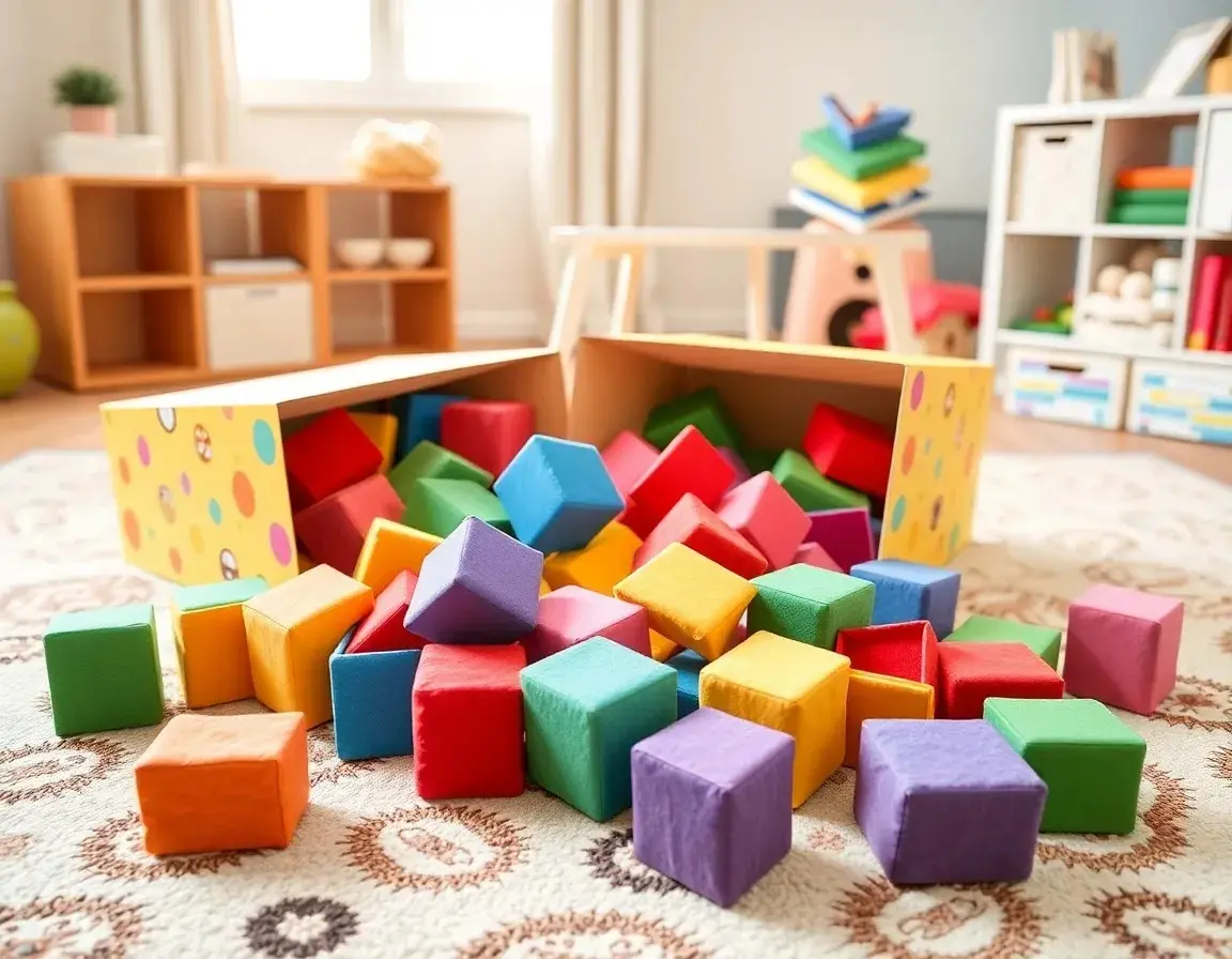 Große weiche Bauklötze