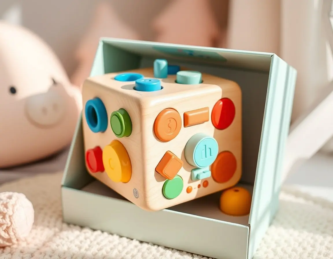 Großer Motorik-Würfel aus Holz