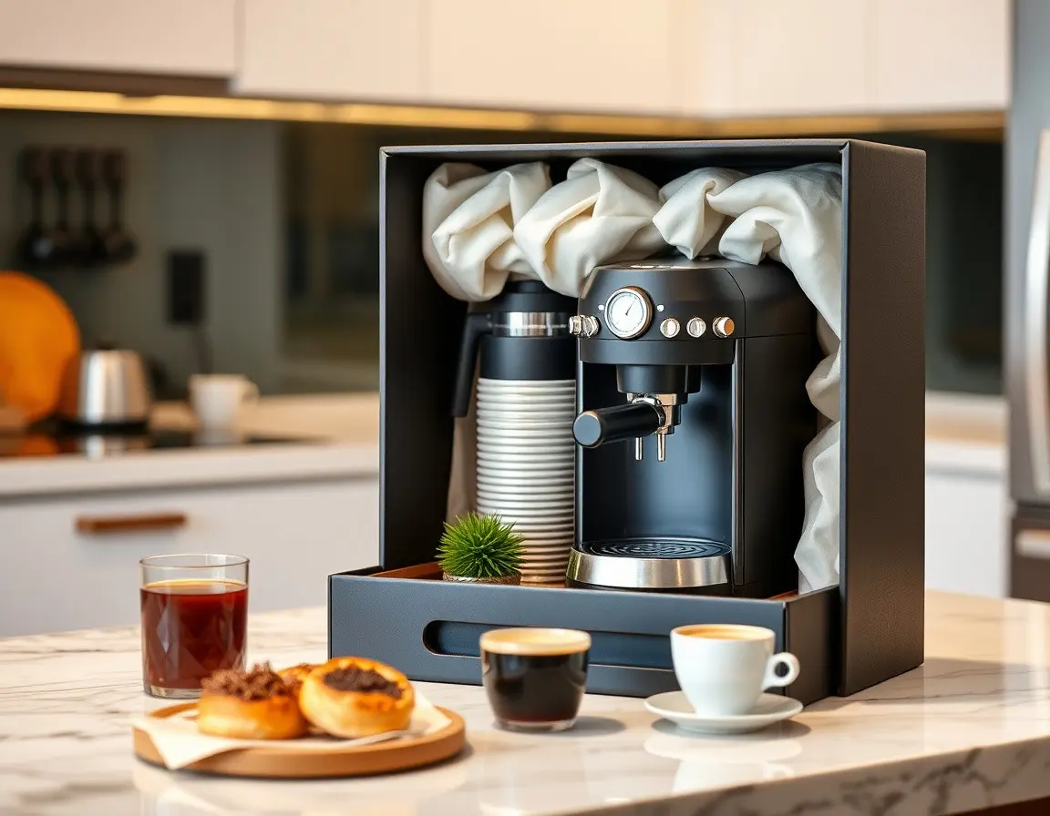 Premium Espressomaschine mit Milchaufschäumer
