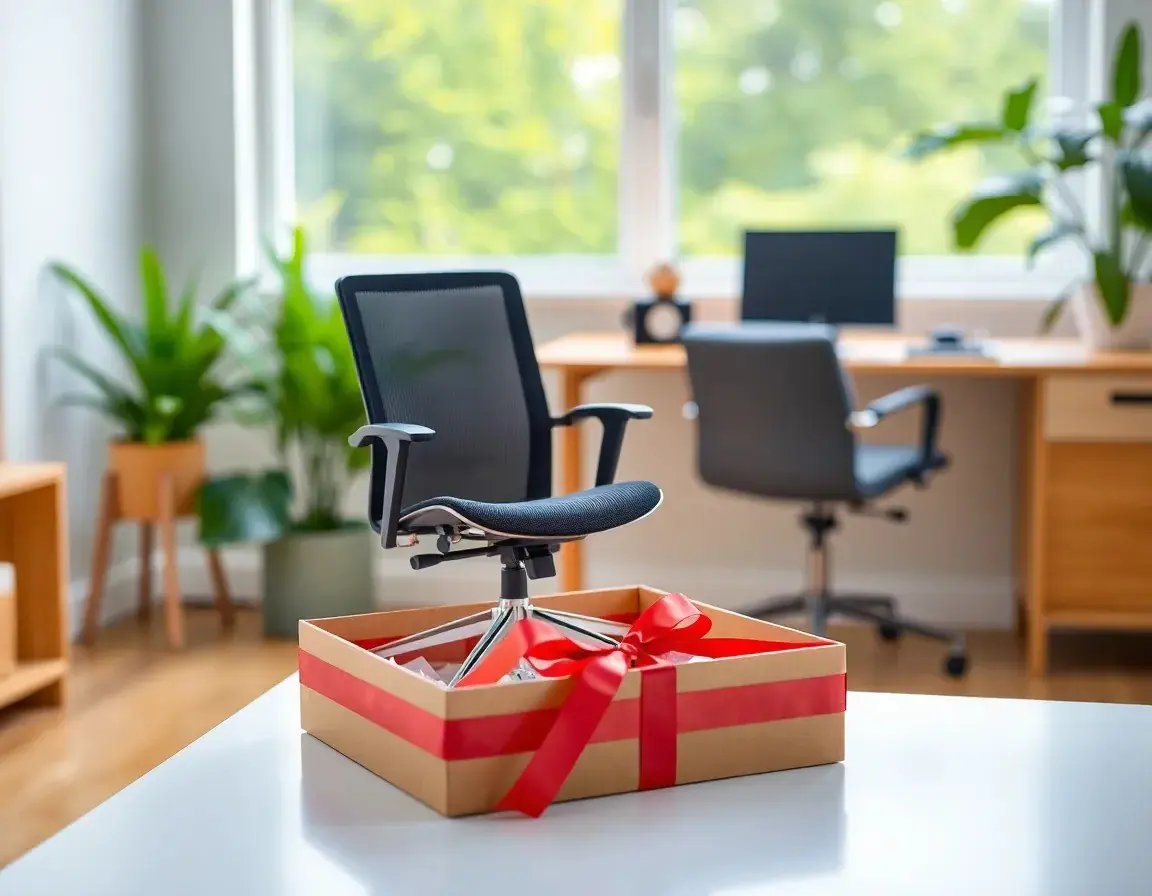 Ergonomischer Mesh-Bürostuhl mit Lordosenstütze