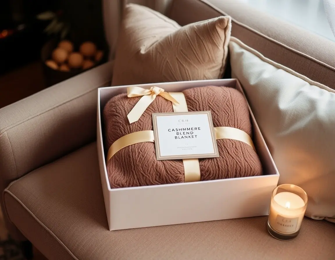 Luxuriöse Decke aus Kaschmir-Mischgewebe