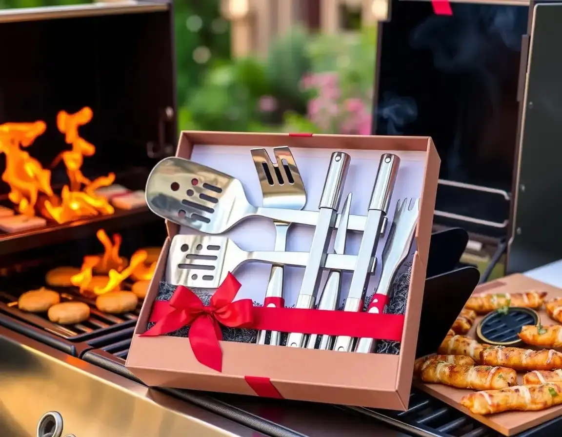 Premium Grillbesteck-Set aus Edelstahl