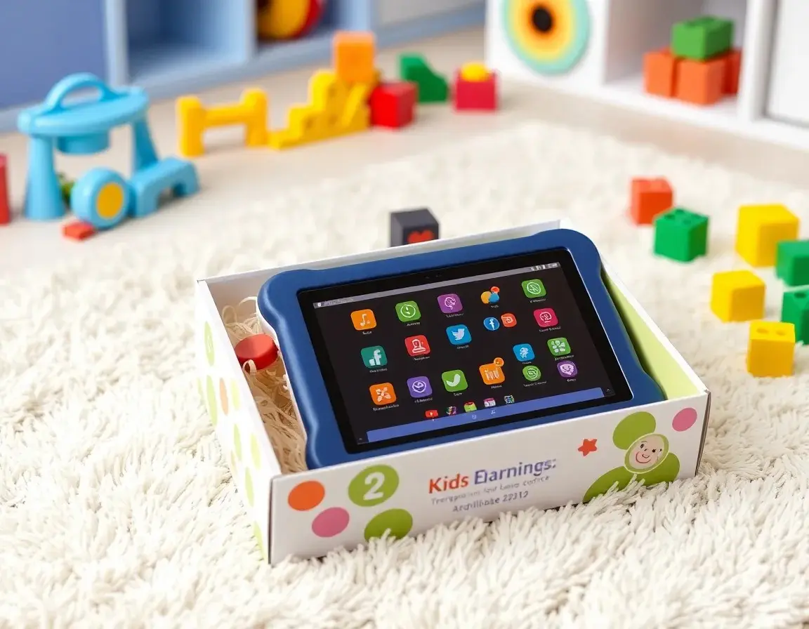 Lern-Tablet für Kinder mit Schutzhülle