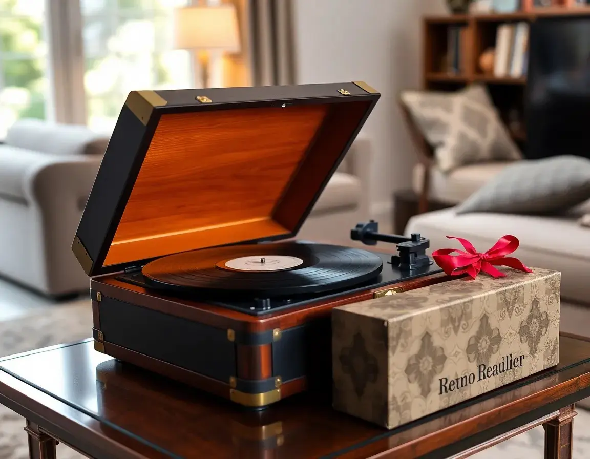 Plattenspieler im Vintage-Stil