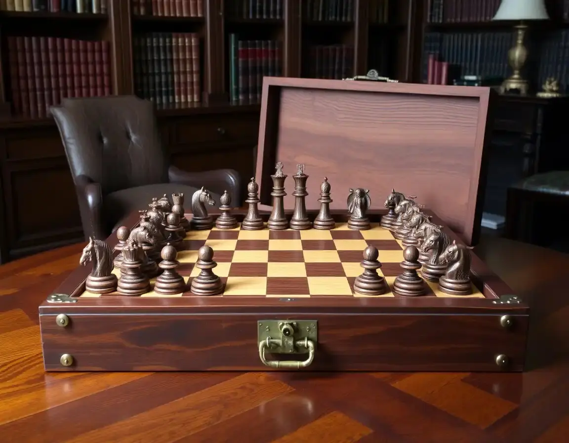 Deluxe Handgeschnitztes Schachspiel