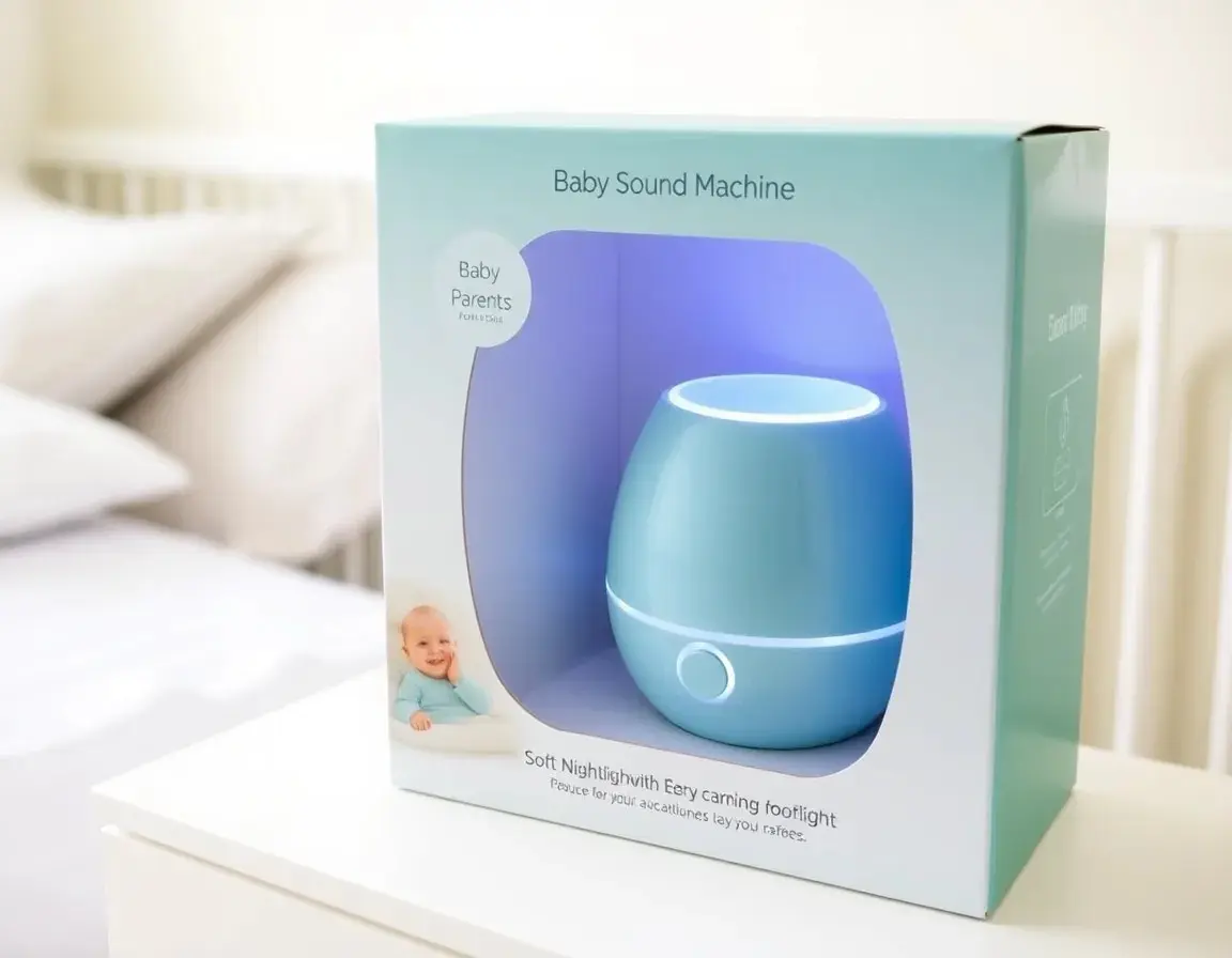 Beruhigende Baby Soundmaschine und Nachtlicht