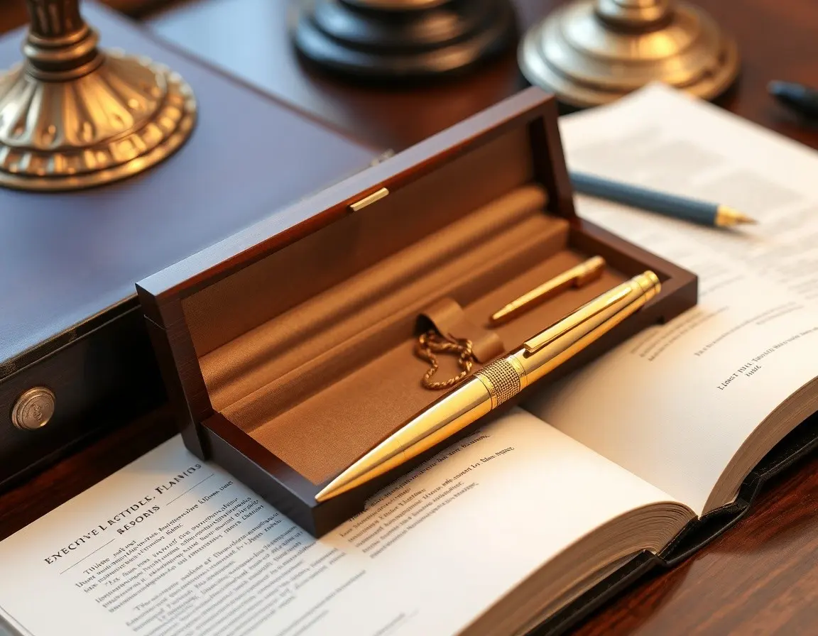 Vergoldetes Executive Stifteset