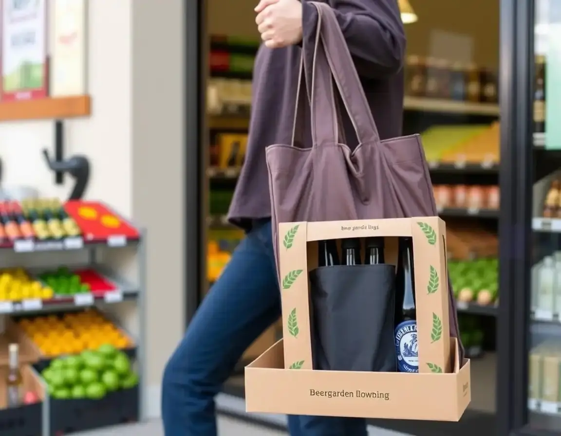 Robuste wiederverwendbare Tasche für Getränke