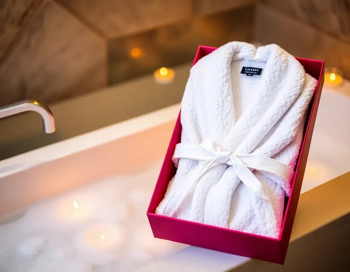 Paar Bademantel Set für Wellness zu Hause