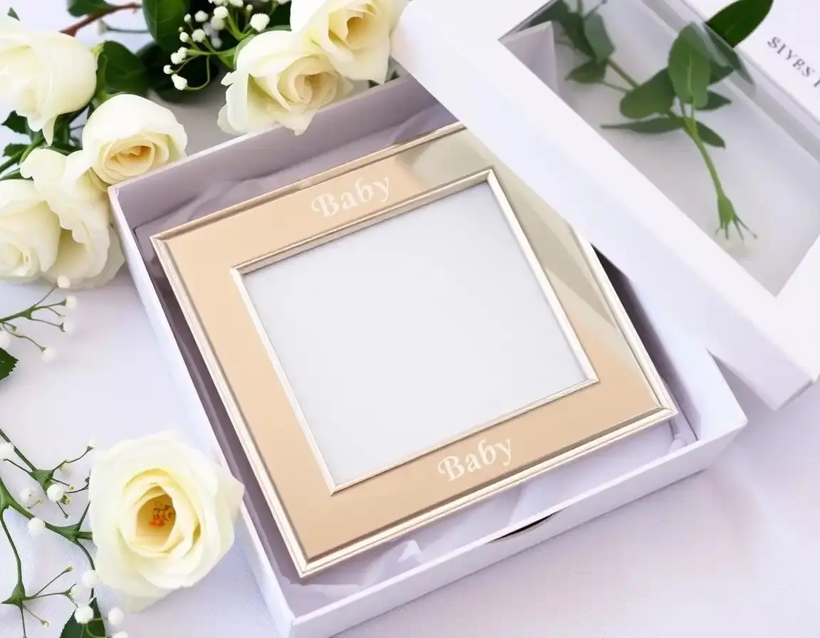 Gravierter versilberter Bilderrahmen