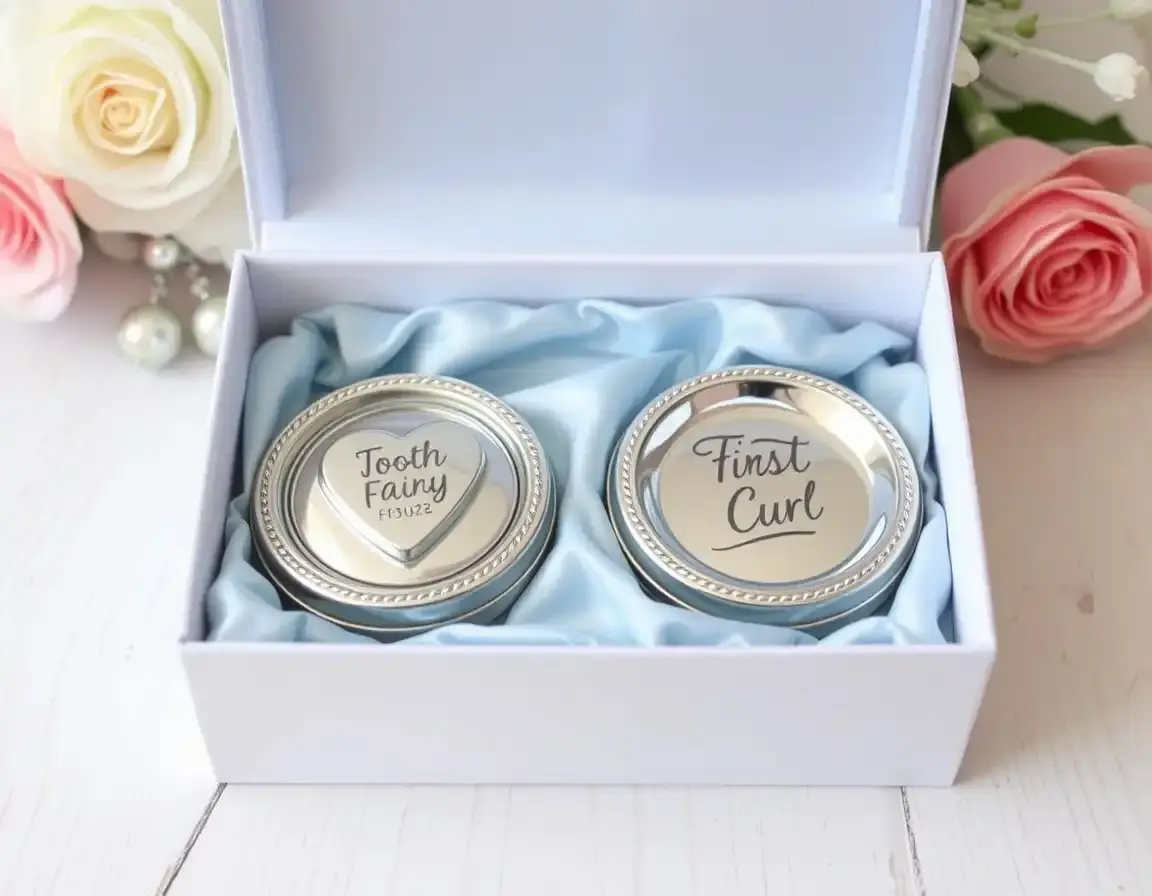 Versilbertes Andenken-Box-Set